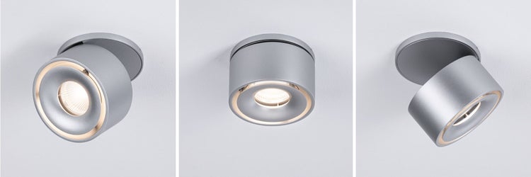 LED Einbauleuchte Spircle rund 78mm 8W 550lm 230V 3000K Chrom matt