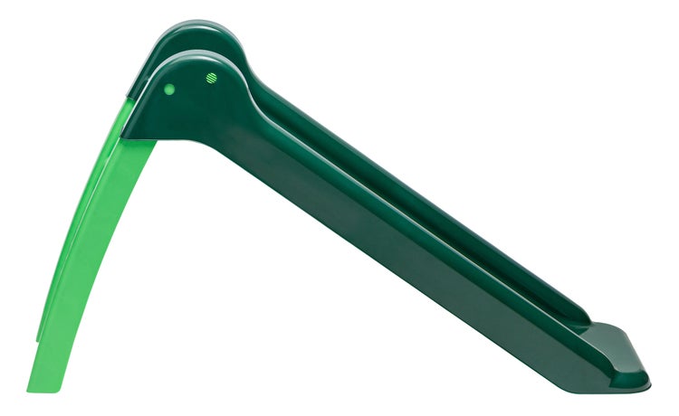 Grüne Kinderrutsche aus Kunststoff