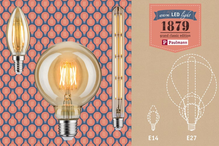 1879 Filament 230V 3-Step-Dim LED Kolben Rustika E27 3 Step Dim 470lm 6W 1800K dimmbar Gold