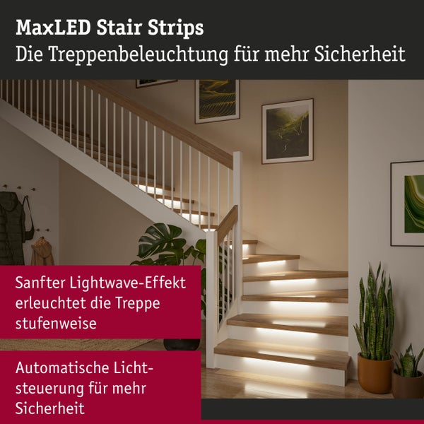 Treppenhaus mit Treppenstufenbeleuchtung für erhöhte Sicherheit