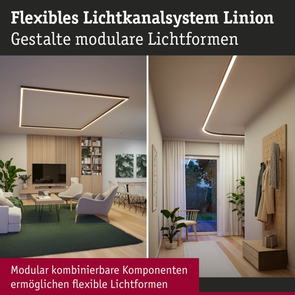 Linion Power Channel Einspeisung Zigbee 17W 1040 lm 3000 K 1,0 m max. 124W signalschwarz 230/24V AC/DC