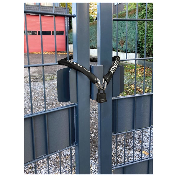 BASI - Stahlkette - ZR 318 - 1100 mm - Kettenglieder 10 mm Stärke - Nylonummantelung - schwarz
