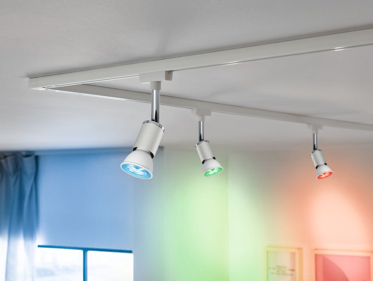 Standard 230V Smart Home Zigbee 3.0 LED Reflektor GU10 350lm 4,8W RGBW+ dimmbar Weiß matt