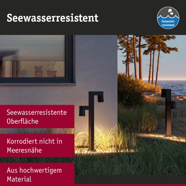 Außenleuchten am Strand mit Seewasserresistenz