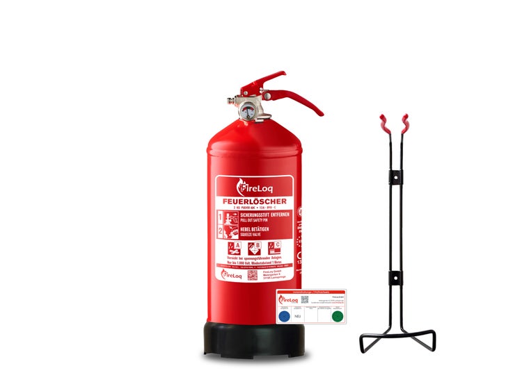 Feuerlöscher mit Halterung