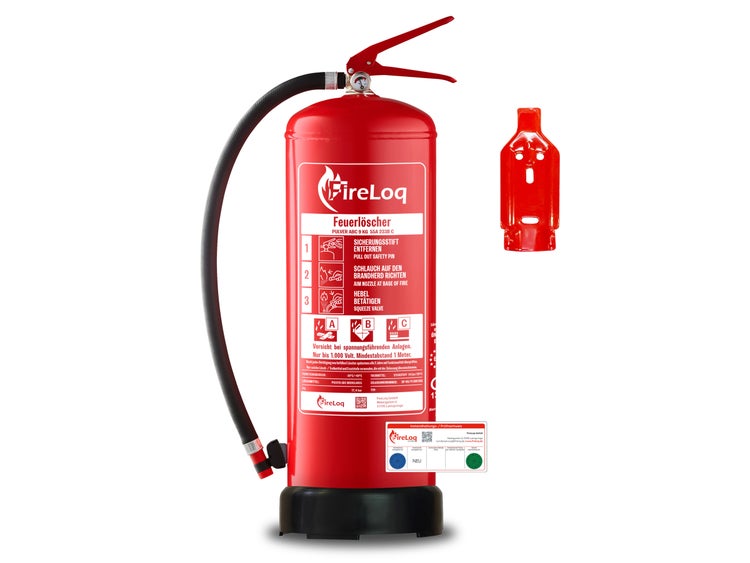 Feuerlöscher mit Wandhalterung