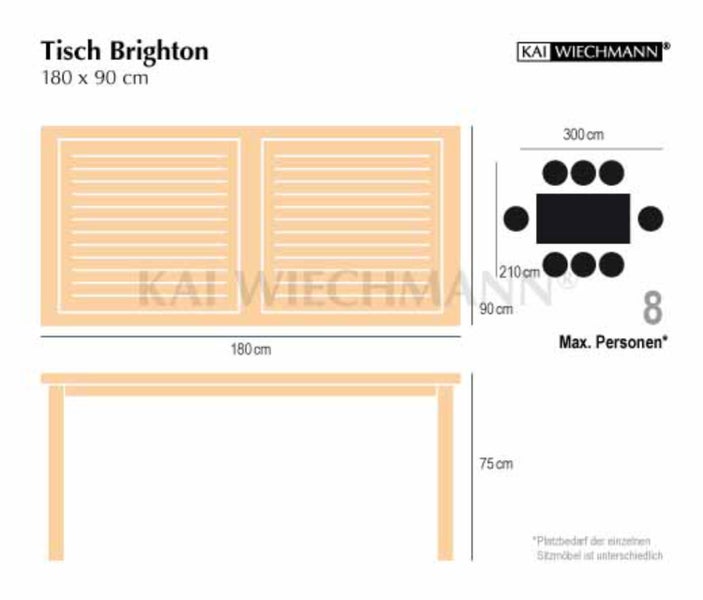Technische Zeichnung mit Produktabmessungen