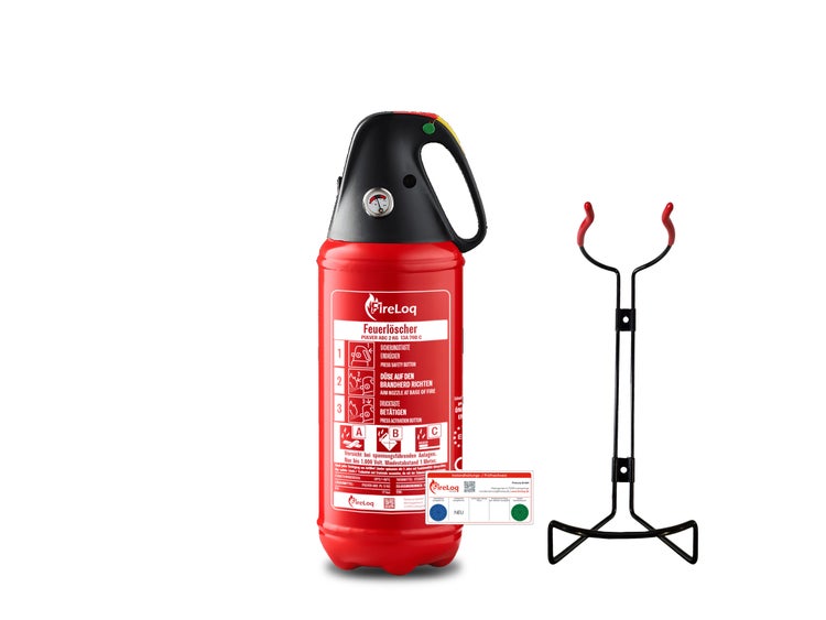 Feuerlöscher mit Halterung