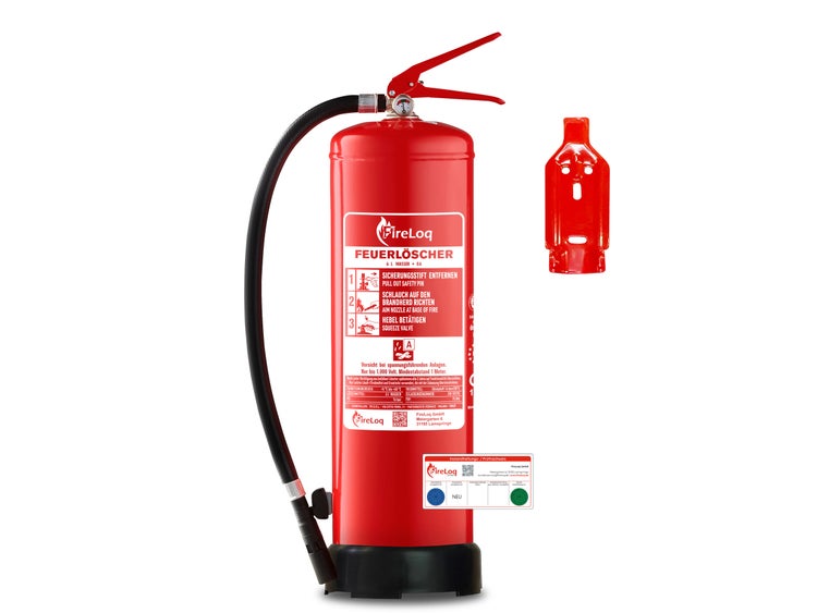Feuerlöscher mit Wandhalterung