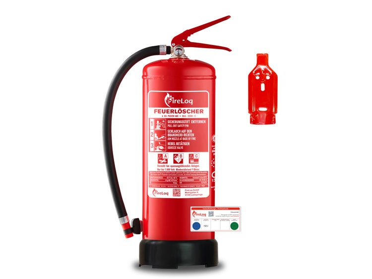 Feuerlöscher mit Halterung