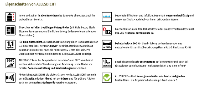 ALLESDICHT 11 kg grau | Dachabdichtung Balkonabdichtung Universalabdichtung | wasserverdünnbar, lösemittelfrei, bitumenfrei | streich-, spritz-, spachtelbar | extrem elastische Dickschichtabdichtung mit Rissüberbrückung | WARCO