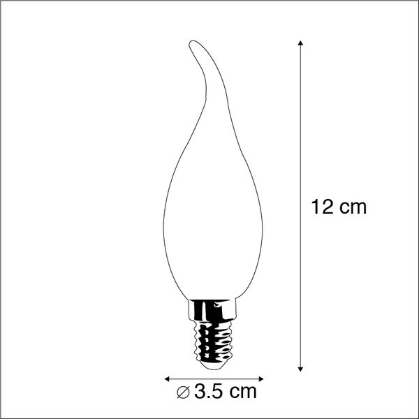 5er Set E14 dimmbare LED Glühlampen F35 matt 3W