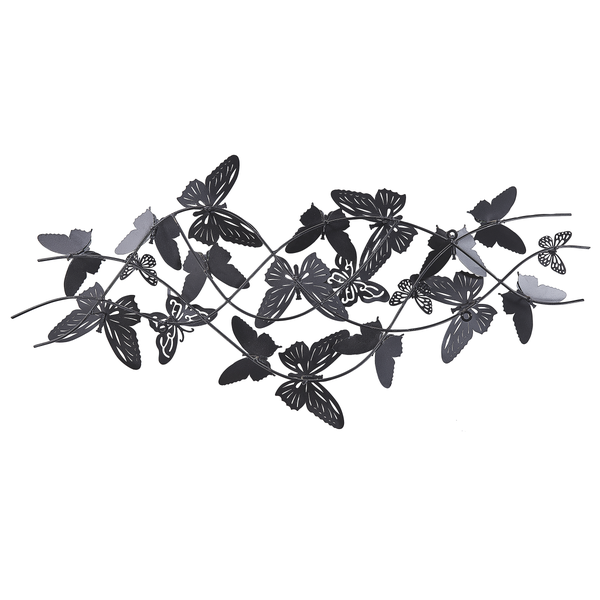 Wanddekoration aus Metall mit Schmetterlingsmotiven