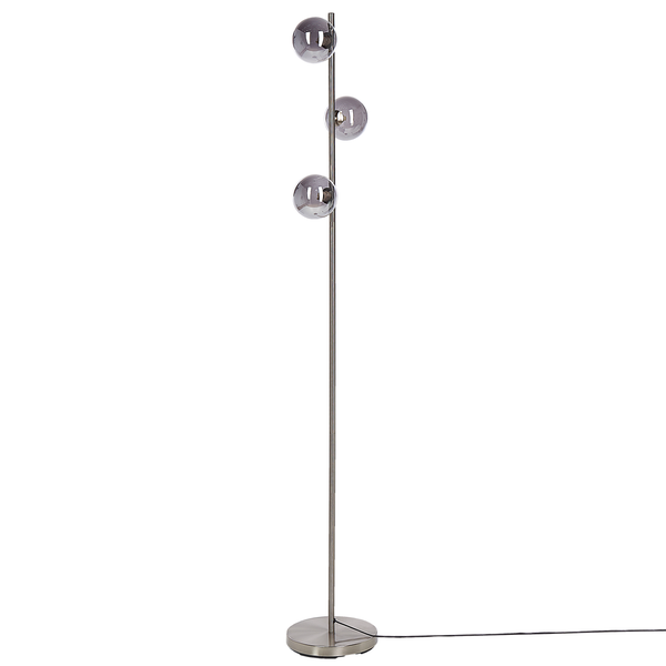 Stehlampe mit drei kugelförmigen Lampenschirmen