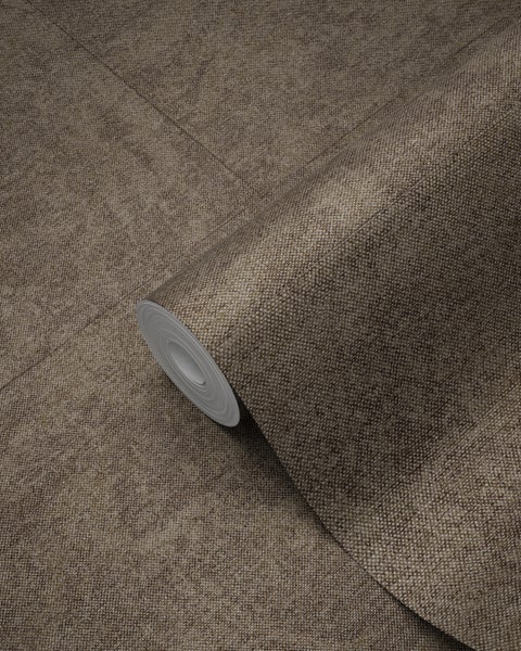 Origin Wallcoverings Tapete Stein-Optik Dunkelbraun - 53 cm x 10.05 m - 347412