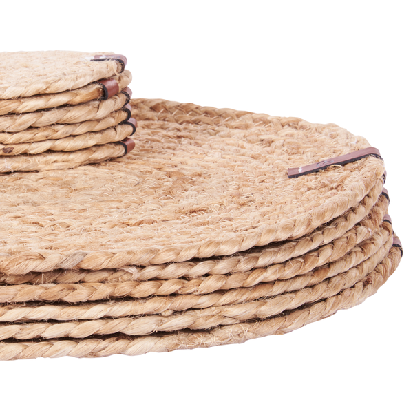 Tischset mit Untersetzern 12-teilig BUSHYLARK Naturfarben Jute