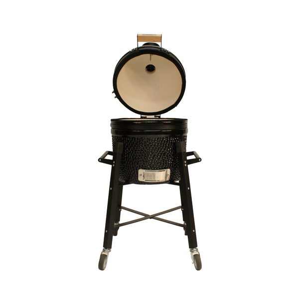 PATTON Keramikgrill Kamado Premium Compact mit Gestell - Schwarz