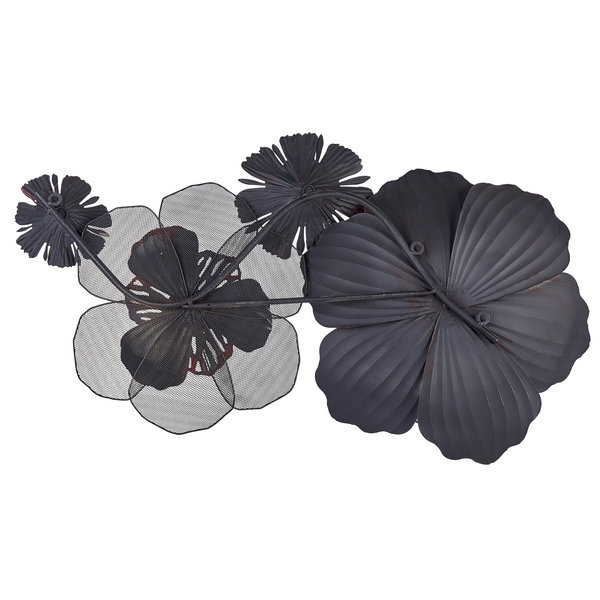 Detailansicht einer schwarzen Tischleuchte mit Lampenschirm und Kristallanhängern.