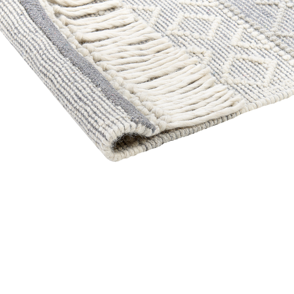 Teppich TONYA Grau 160 x 230 cm Wolle