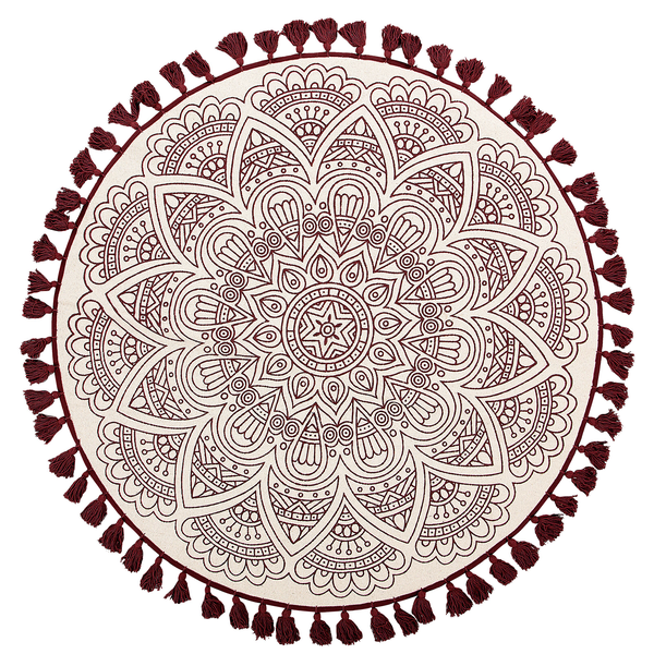Teppich AYAKLI Rot ø 120 cm Baumwolle
