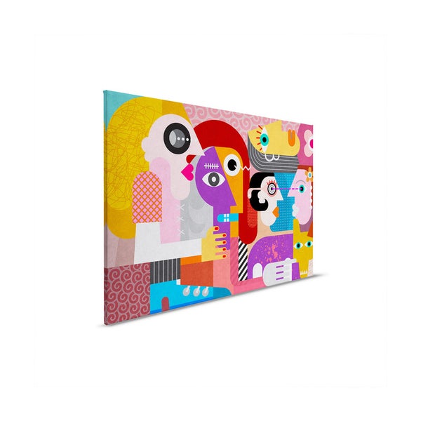 Leinwandbild mit abstrakten Figuren