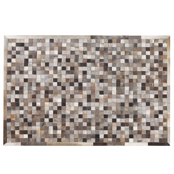 Teppich ARMUTLU Grau 160 x 230 cm Echtleder