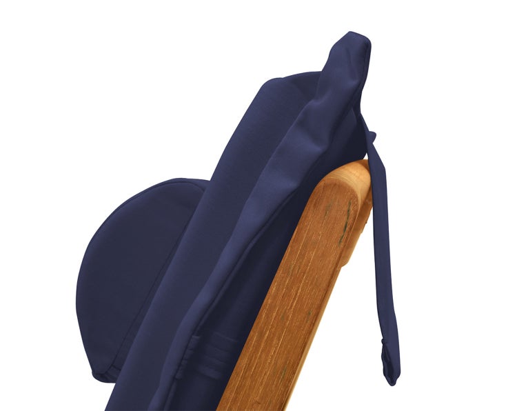 Deckchair Auflage mit Nackenkissen im Set blau für Gartenliege Hochlehner