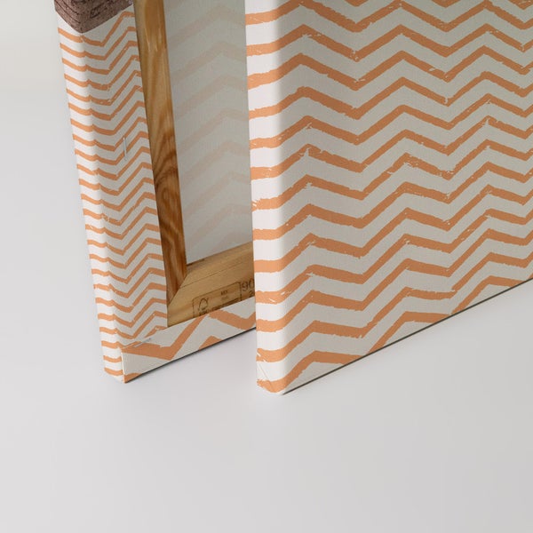 Nahaufnahme einer Leinwand mit Zickzackmuster