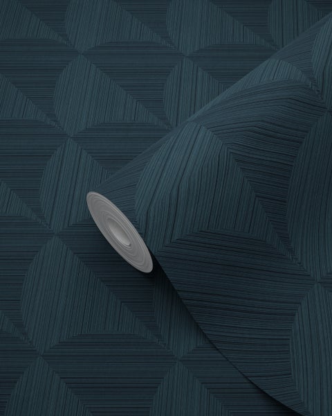 Origin Wallcoverings Tapete 3D Muster Dunkelblau - 50 x 900 cm - 347992