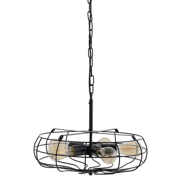 Hängeleuchte mit Käfig und Kettenaufhängung