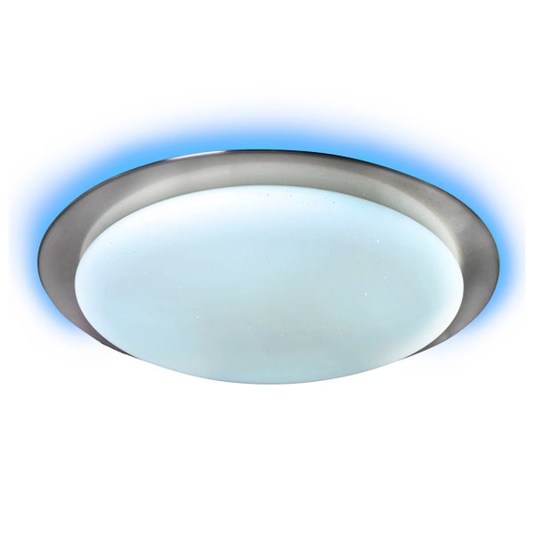 Runde Deckenleuchte mit Metalleinfassung