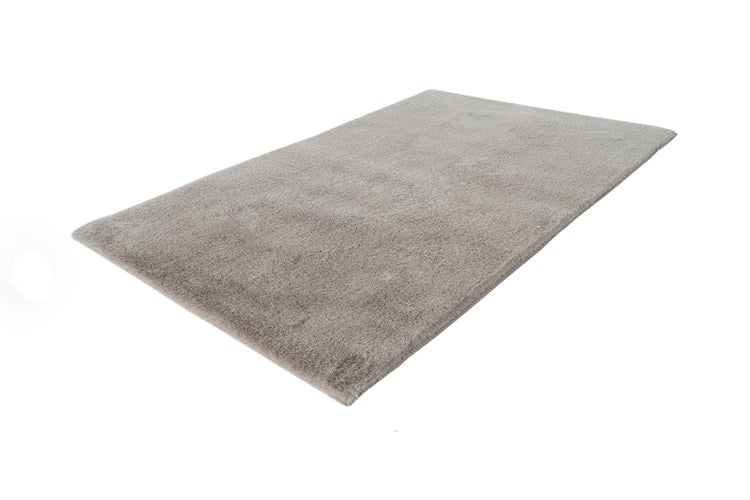 Kurzflor Teppich Oasisia Hellgrau 22 mm Uni 50 x 90 cm