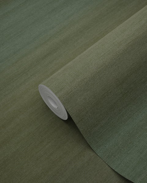 Origin Wallcoverings Tapete Gewebeoptik mit Farbverlauf Moosgrün - 53 cm x 10.05 m - 347752