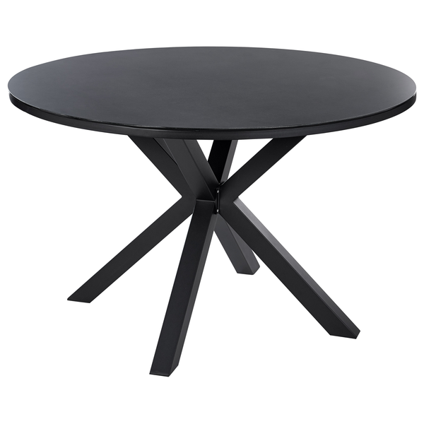 Gartenmöbel Set 4-Sitzer MALETTO/GROSSETO Polyrattan Schwarz