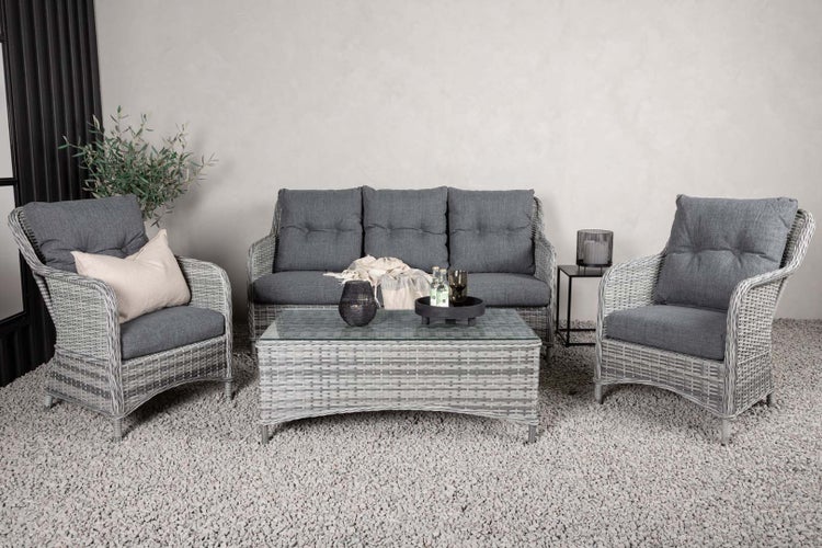 Vikelund Lounge-Set 4 Teile grau. 63 X 112 X 45 cm