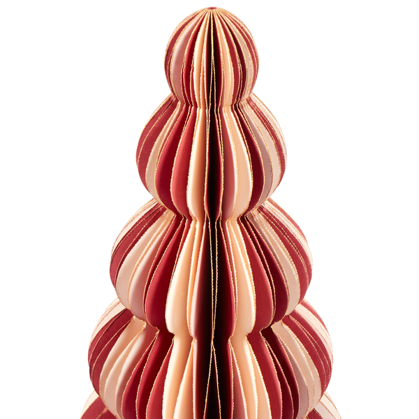 Dekorative Weihnachtsbäume in Beige/Rot im 3er-Set DHAULAGIRI
