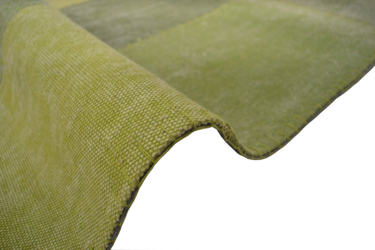 Kurzflor Teppich Zayn Multi / Grün Patchwork, Retro 80 x 150 cm