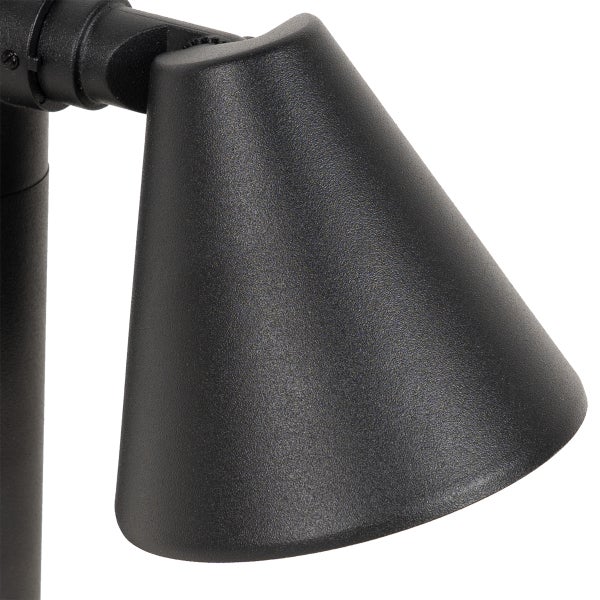 Moderner Außenpfosten schwarz 30 cm IP44 verstellbar - Ciara