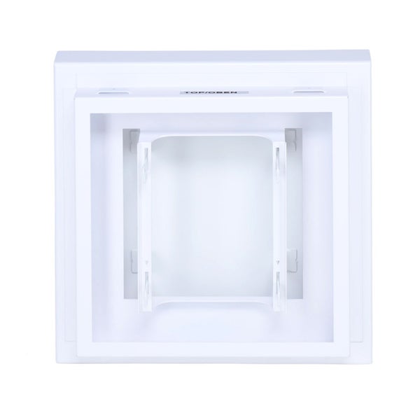 Quadratischer weißer Wandeinbaurahmen für Unterputzmontage eines Ventilators