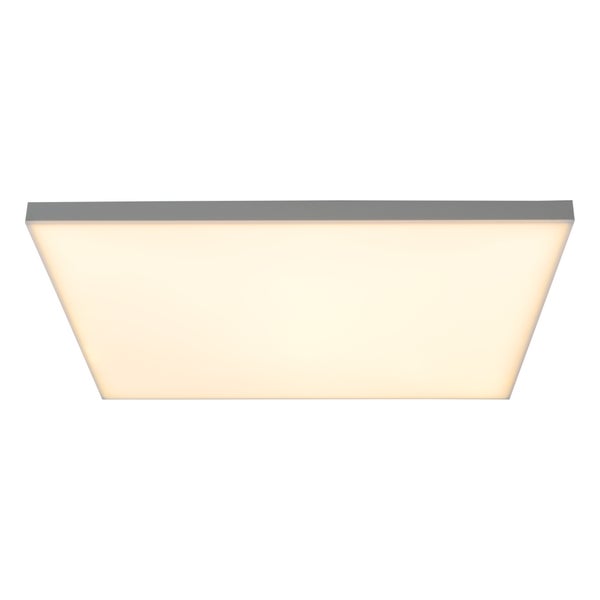 LED Panel-Deckenleuchte CARENTE Seitenlänge 45 cm, rahmenlos, viele Funktionen, aus Metall und Kunststoff, weiß, integrierte LEDs