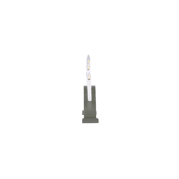 Kebnekaise Adventsleuchter elektrisch 7 Lichter grün. 55 X 8 X 34 cm