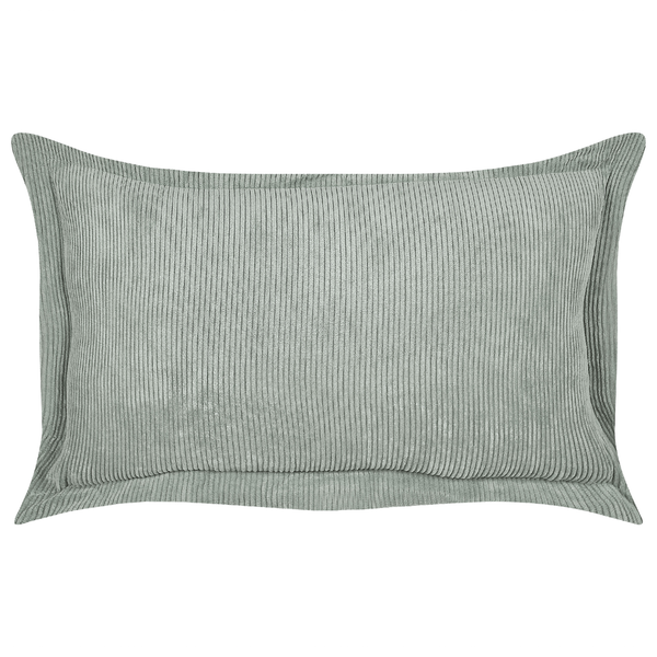 Dekokissen 2er Set ZINNIA Cord 47 x 27 cm Hellgrün Ohne Muster