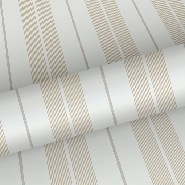 Sanders und Sanders Tapete Streifen Gelb und Beige - 53 cm x 10.05 m - 640693