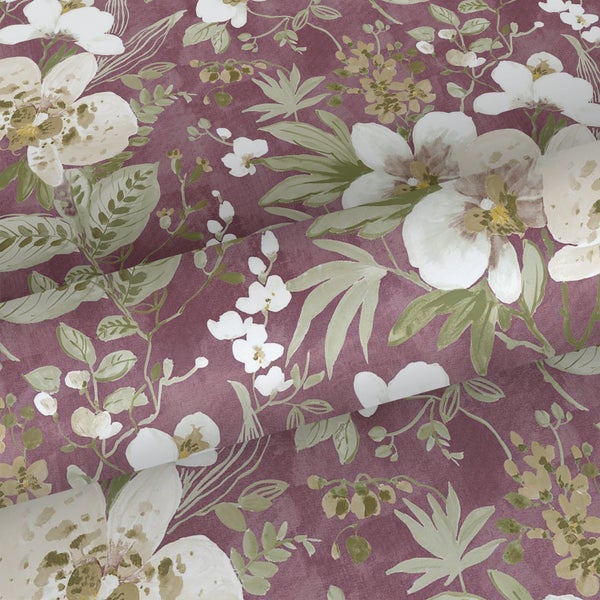 Sanders und Sanders Tapete Blumen Altrosa - 53 cm x 10 m - 640392