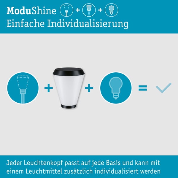 Paulmann ModuShine Mavira Außenwandleuchte mit IP44 Schutzart und 5 Jahren Garantie in der Verpackung