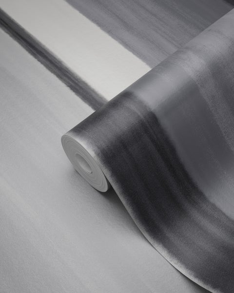Origin Wallcoverings Tapete Streifen Schwarz und Grau - 53 cm x 10.05 m - 346932