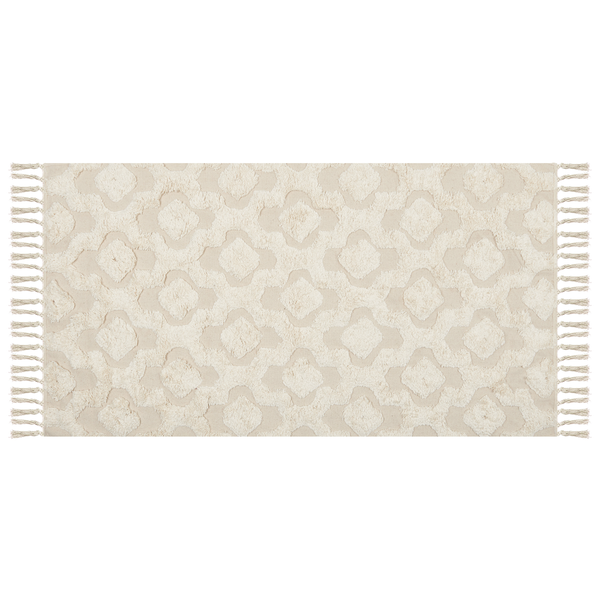Teppich AKSARAY Beige 80 x 150 cm Baumwolle