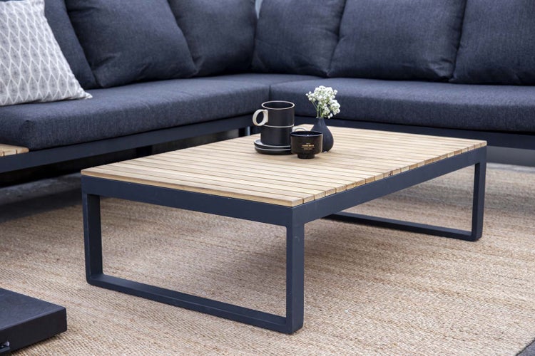 Panama Lounge-Set 2 Teile grau,natur. 73 X 112 X 35 cm