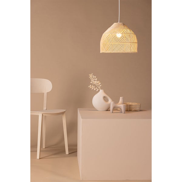 Brivela Beleuchtung Pendelleuchte 35x35x27cm natur. 35 X 35 X 27 cm