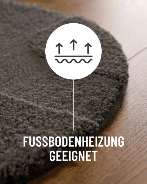 Teppich geeignet für Fußbodenheizung.